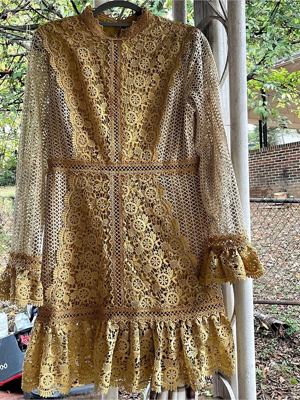 ASOS DESIGN Brown Lace Mini Dress Size 10 Like New